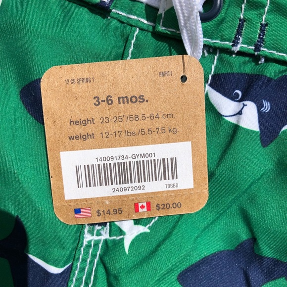 Crazy 8 shark swim trunks - Picture 2 of 4